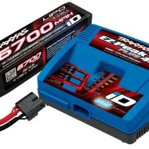 Traxxas Chargeur EZ-Peak Plus 4S 2981G + Lipo 14.8V 6700mAh 2890X Pas Cher