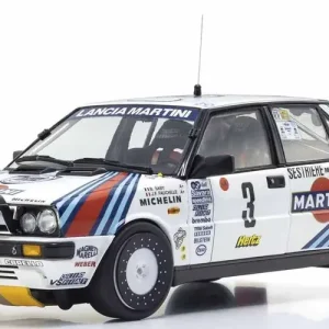 Kyosho Diecast Lancia Delta HF 4WD Rally Monte Carlo 1988 Martini Rossi N°3 1/18 KS08960F Prix Réduit