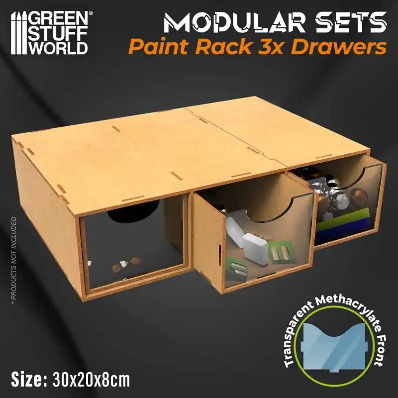 Ensemble modulaire 3x tiroirs MDF Nouveauté