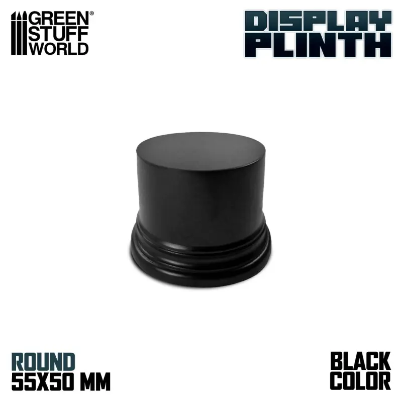 Acheter En Ligne Socle en Bois Cylindre Ouvragé 5,5 cm - Noir
