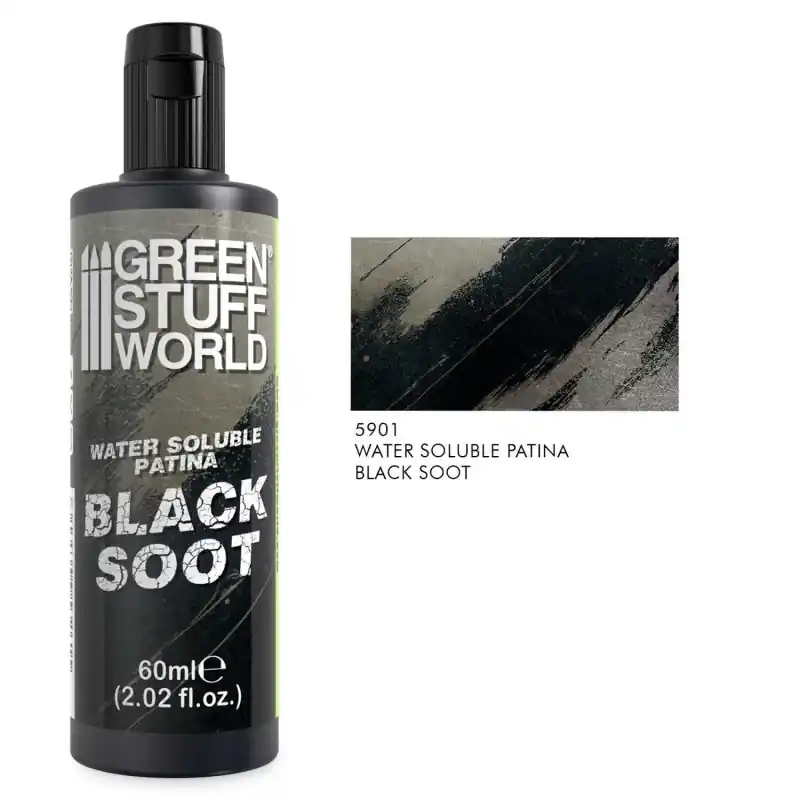 Usine Directe Patines solubles à l’eau BLACK SOOT 60ml