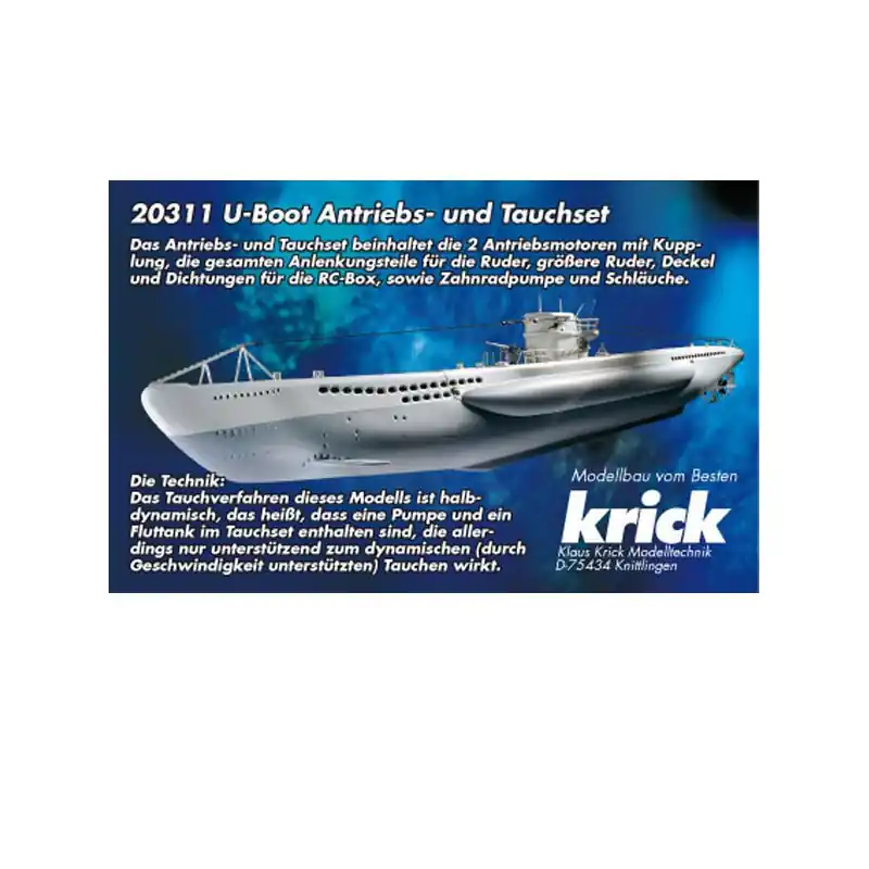 Nouveauté Bateau électrique radiocommandé Motorisation U-BOOT S02120310