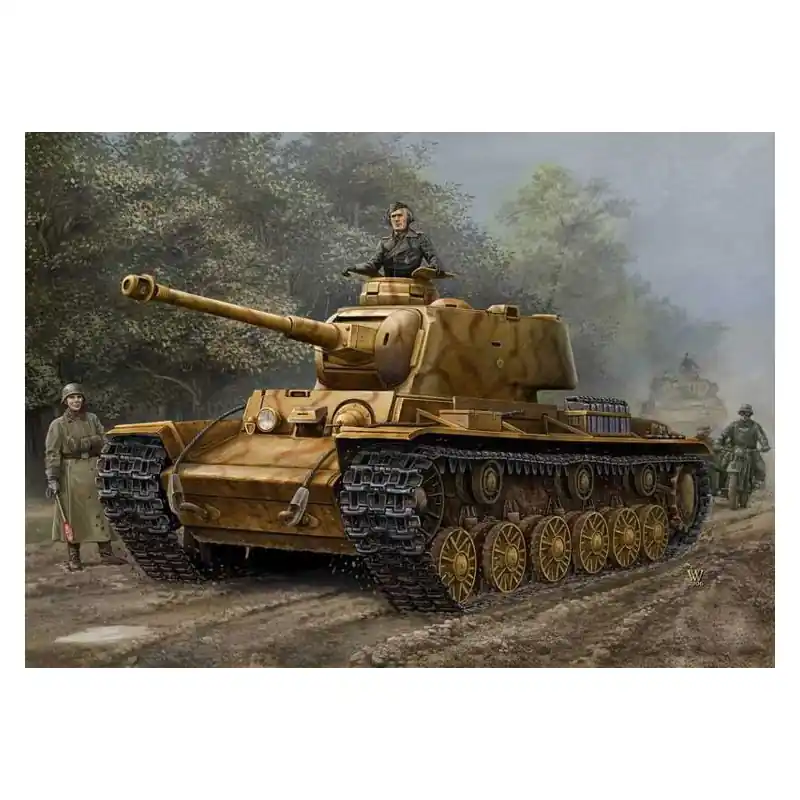 Maquette de Char en plastique German Pz.Kpfw KV-1 756r1/48 Produit De Marque