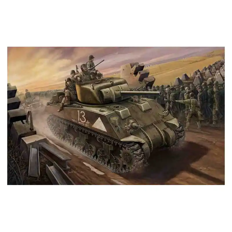 Haute Qualité Maquette de Char en plastique US M4A1 Mid Model Tank 1/48