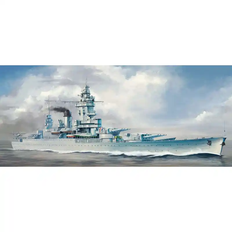 Maquette de Bateau en plastique Navire Français Strasbourg 1/350 Nouveauté