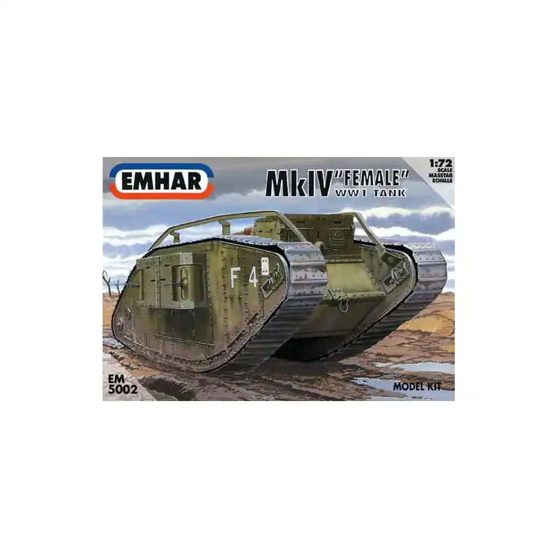 Jusqu'à Épuisement Des Stocks Maquette de Char en plastique MkIV "FEMALE" WWI TANK 1/72