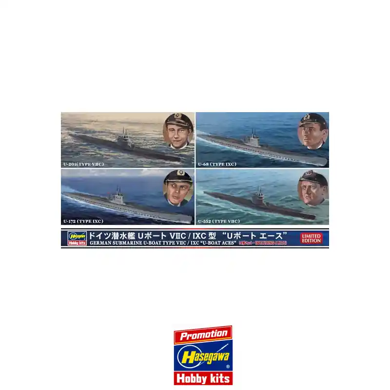 Authentique Maquette de Bateau en plastique Uboat VIIC/IXC 1/700