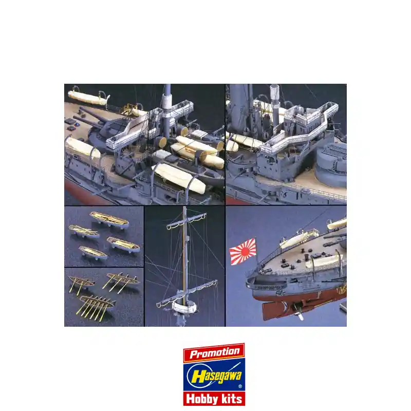 Authentique Maquette de Bateau en plastique Super Set Details IJN Mikasa