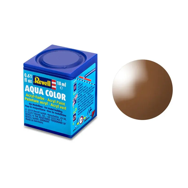 Vente Flash Aqua Color 80 (RAL 8003) Marron Boue Brillant 18 ml - Revell
