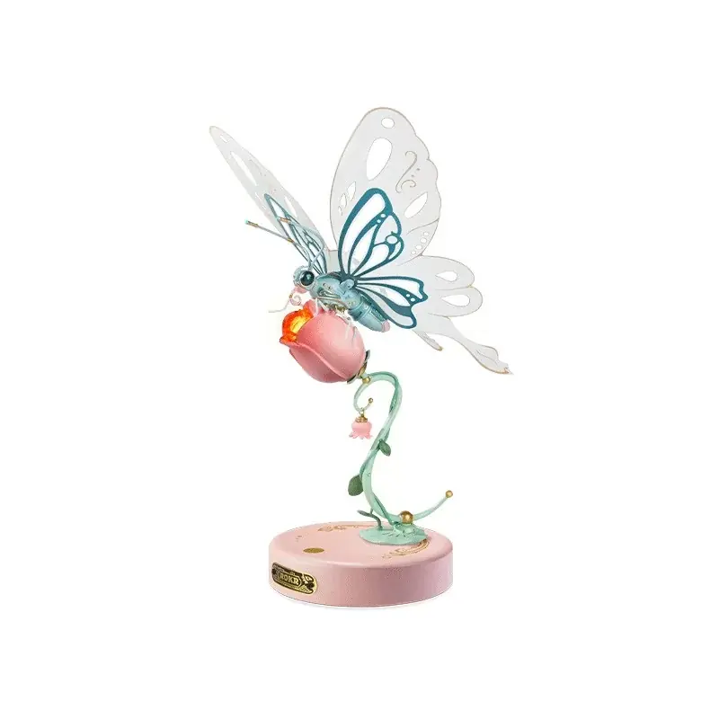 Papillon rose / Butterfly (pink) - Puzzle 3D mécanique ROKR Prix Choc