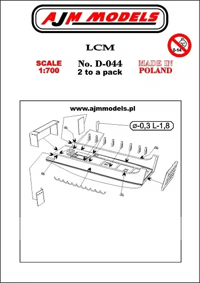 AJM Models D-044 LCM Expédition Rapide