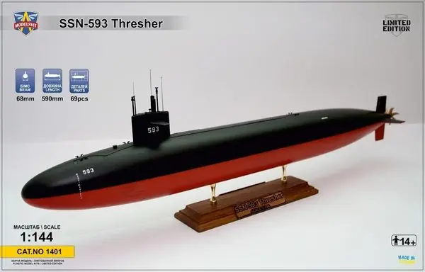 Commande En Gros Modelsvit 1401 USS "Thresher" SSN-593 Submarine