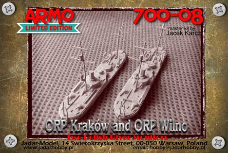 Prix Promo Armo 700-08 ORP Kraków and ORP Wilno - two Polish River Monitors