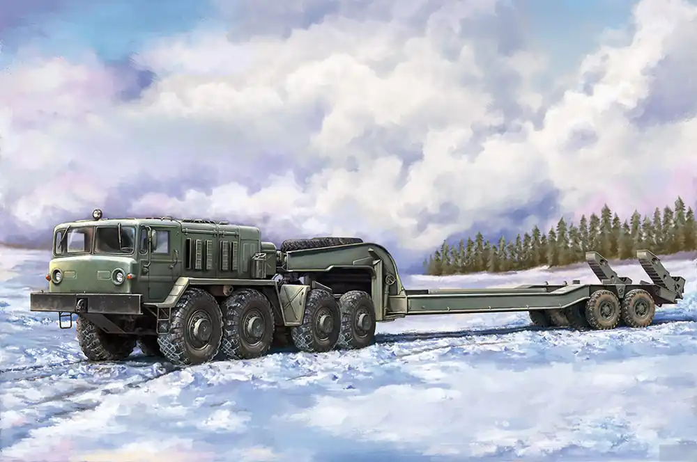 Trumpeter 07194 MAZ-537G intermediate type with MAZ/ChMZAP 5247G semi-trailer Affaire À Saisir