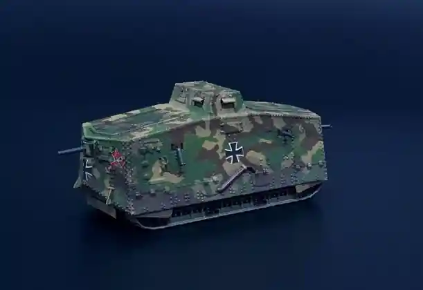 Brengun S144060 A7V German tank WWI Affaire À Saisir