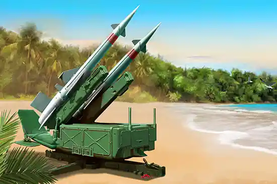 Pas Cher Trumpeter 02353 Soviet 5P71 Launcher with 5V27 Missile Pechora (SA-3B Goa) Rounds Loaded