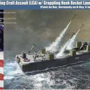 Livraison Express Gecko Models 35GM0090 US Rangers Landing Craft Assault (LCA) With Grappling Hook Rocket Launchers (Point Du Hoc, Normandy On D-Day, 6 June, 1944)