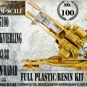 Expédition Rapide Custom scale 35100 3cm Flakvierling 103-38 Rettin Radar