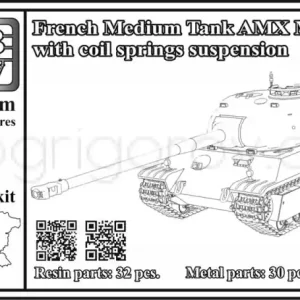 Haute Qualité OKB Grigorov TRV72004 French Medium Tank AMX M4 mle. 45 With Coil Springs Suspension