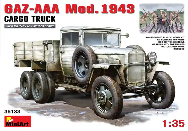 Nouveauté MiniArt 35133 GAZ-AAA Mod.1943 Cargo Truck