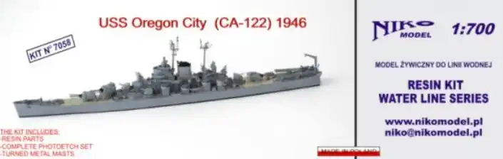 Authentique NIKO MODEL 7058 USS Oregon City CA-122 1946