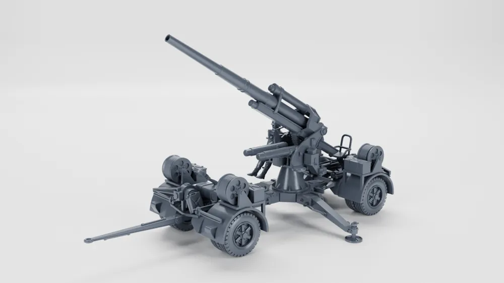 EMP3D 72012777-56 Armata przeciwlotnicza 8.8cm FlaK 18 - na kołach (bez osłony) Réduction