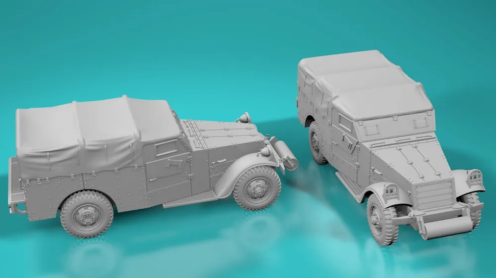 EMP3D 72012513 Transporter opancerzony M3A1 Scout Car - zamknięte okna, z plandeką, bez ładunku Affaire À Saisir