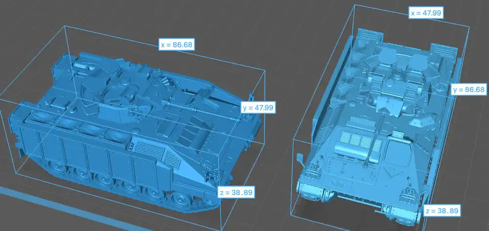 EMP3D 72012021 Bojowy Wóz Piechoty FV-510 Warrior - kadłub bez ekwipunku (otwarte włazy) Produit De Marque