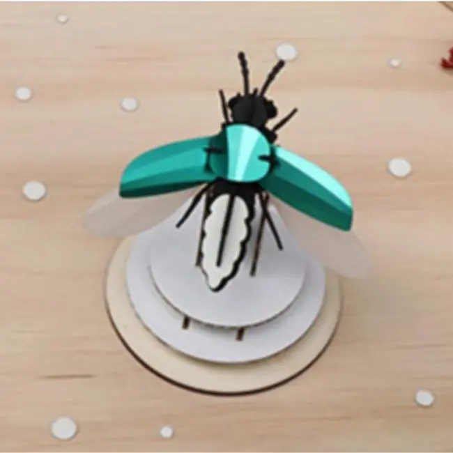 Kit de fabrication 1 Insecte Luciole Turquoise 8 cm Firefly Assembli Bon Marché