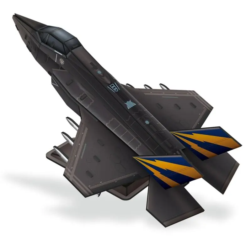 Soldes Maquette Avion de chasse F35 en Carton Mousse à construire 25 x 17 x 13 cm