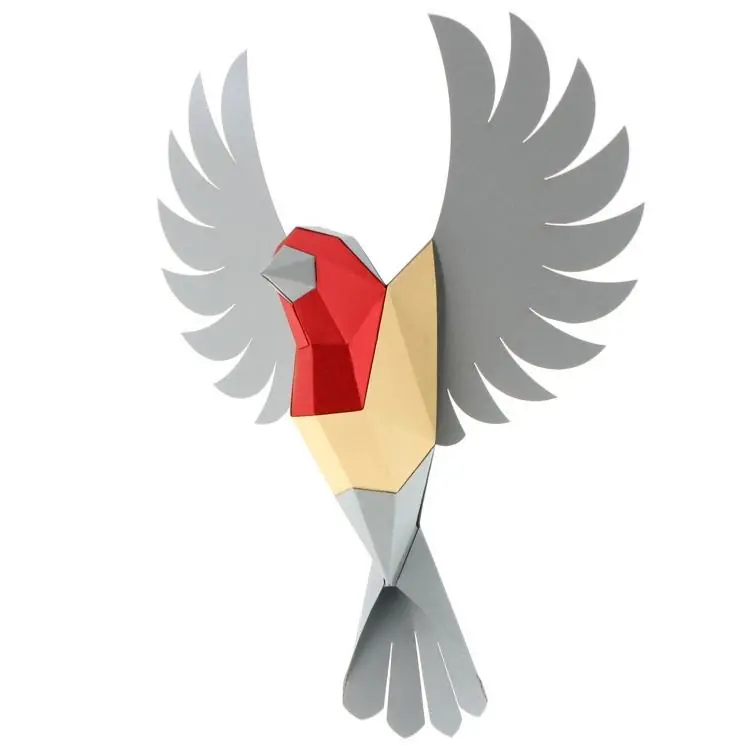 Kit de pliage Prédécoupé Oiseau Rouge Gorge Agent Paper Certifié