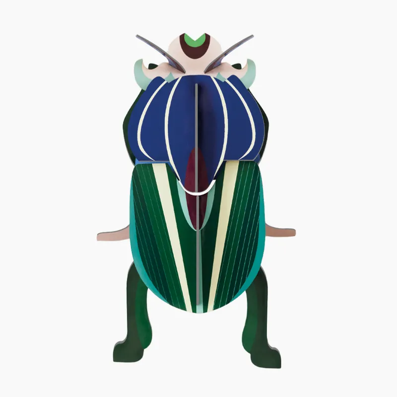 Insecte Scarabée Mimela Beetle en carton 15 cm Décoration 3D Studioroof Commande En Gros