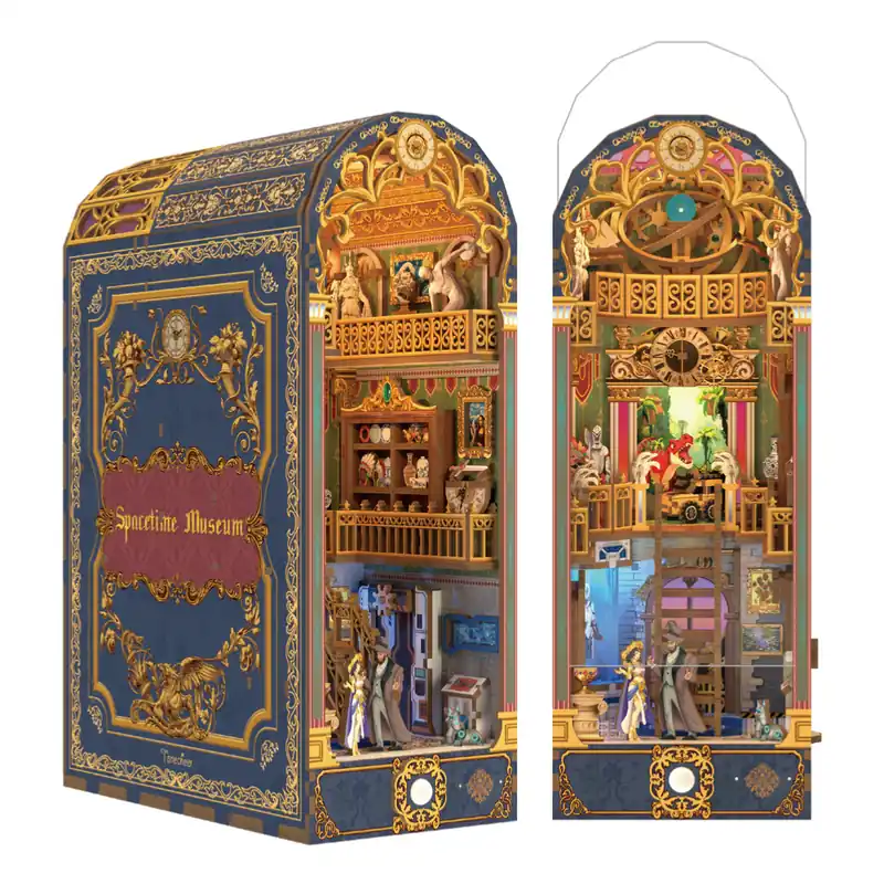 Kit Maquette Book Nook Musée Espace -temps 26.3x9.8x19 cm TQ133 Serre-livres Spacetime Museum Miniature 3D Acheter En Ligne