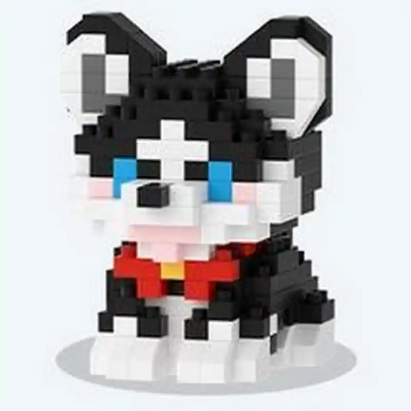 Prix Cassé Mini-briques Petit Chien Husky 4.4x6.4x5.8 cm 252 pièces K209 Pet Day Mini Blocs de construction Mekansm