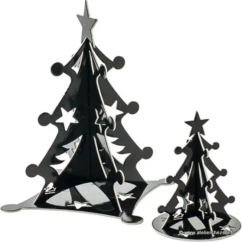 Acheter Direct Lot de 2 Sapins en carton Noir 29 et 15 cm Cocorikraft