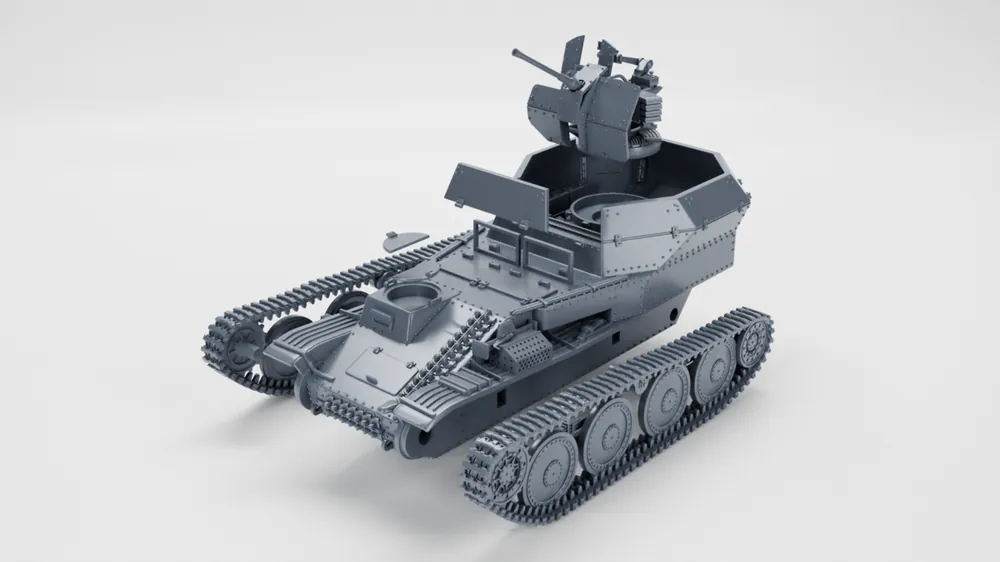 Prix Réduit EMP3D 72011269 Flakpanzer 38(t) Gepard (Sd.Kfz.140) - otwarty właz