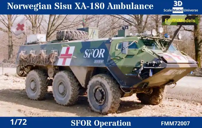 Prix Cassé FinMilModels 72007 Norwegian Sisu Xa-180 Ambulance - SFOR Operations