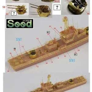 Livraison Express Seed Hobby 710003 Modern Chinese PLAN Type 037 Submarine Chaser Basic Edition 3D Printing Model Kit
