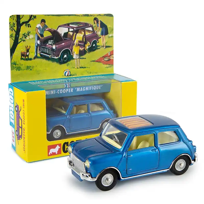 Retour Gratuit NEW! Corgi CD54321035 BMC Mini Cooper Magnifique - Blue Edition (Corgi Toys 334)