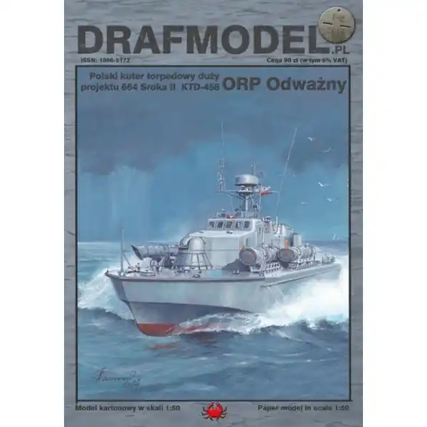 Draf Model 1-2-2015 Polski kuter torpedowy KTD-458 ORP Odważny Commander Vite