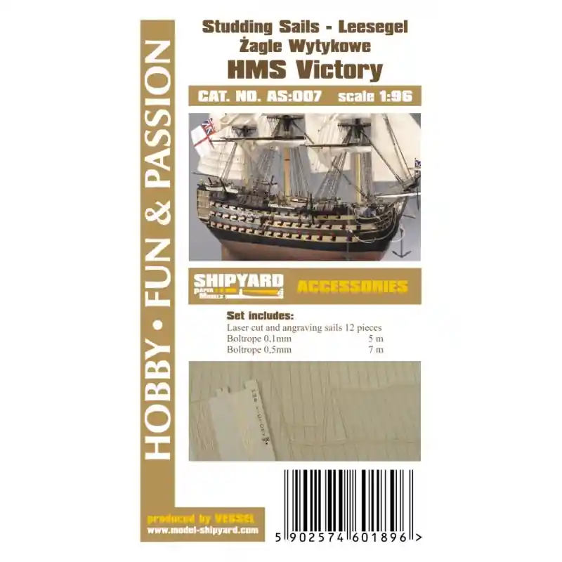 ShipYard AS007 HMS Victory - Studding Sails Bon Marché