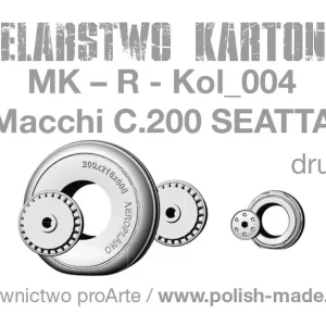 Modelarstwo kartonowe R-KOL004 Macchi C.200 Seatta - Koła (Druk 3D) Expédié Aujourd'hui