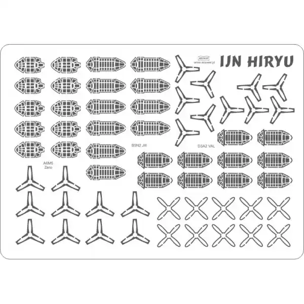 Answer ANG-02-2017-SZK04 IJN Hiryu - Planes Set Of Details Authentique