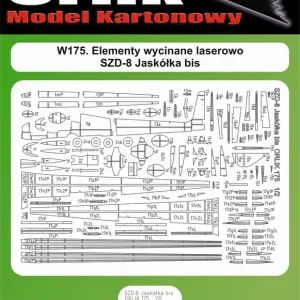Marque Orlik 175w Elementy wycinane laserowo do modelu SZD-8 Jaskółka bis