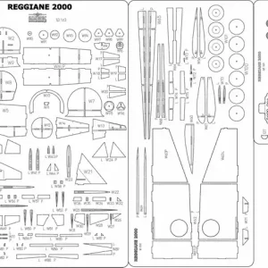 Meilleur Prix Answer MSM-038-SZK Reggiane Re.2000 (J-20) - Laser Cut Frames