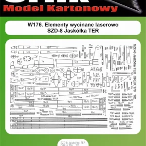 Marque Orlik 176w Elementy wycinane laserowo do modelu SZD-8 Jaskółka ter