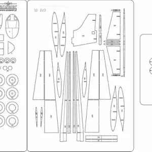 Meilleur Choix Answer MMM-08-2025-SZK Bell P-59 Airacomet - Laser Cut Frames And Details
