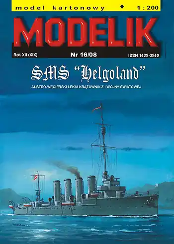 Modelik 16_08 SMS HELGOLAND AUSTRO-WĘGIERSKI LEKKI KRĄŻOWNIK Z I WOJNY ŚWIATOWEJ Marque