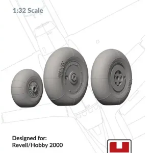 NEW! Hobby 2000 90010 Heinkel He 162 Salamander - Wheels Set (for Revell and Hobby 2000 Kits) Nouvelle Collection