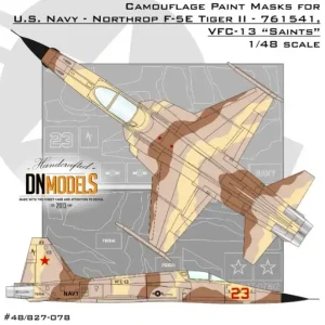 Usine Directe DN Models 48-827-078 F-5E VFC-13 Saints Aggressor US NAVY Camouflage Paint Masks